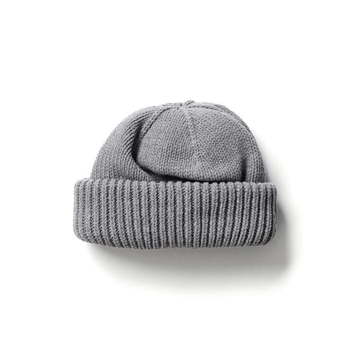153490487 crepuscule / Knit cap 2003-017 Gray ニットキャップ グレー 01
