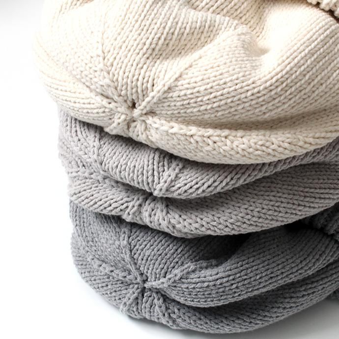 153490487 crepuscule / Knit cap 2003-017 Gray ニットキャップ グレー 02