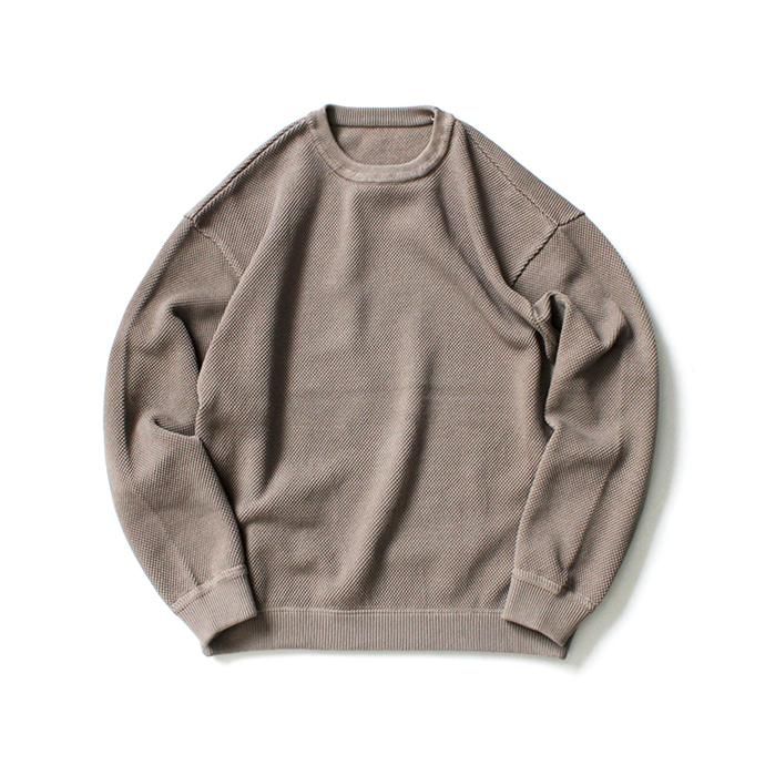 153610016 crepuscule / 2003-001 Moss stitch L/S sweat - Gray 鹿の子編みクルーネックプルオーバー グレー<img class='new_mark_img2' src='//img.shop-pro.jp/img/new/icons47.gif' style='border:none;display:inline;margin:0px;padding:0px;width:auto;' /> 01