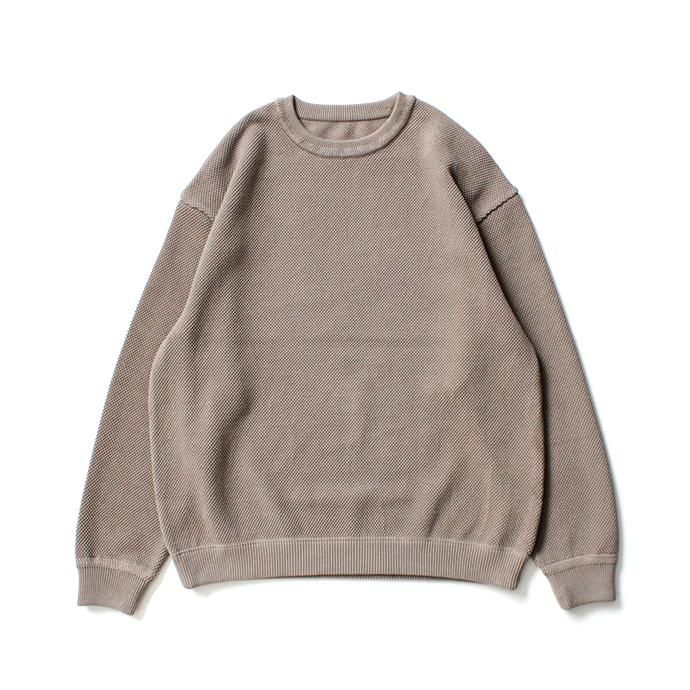 153610016 crepuscule / 2003-001 Moss stitch L/S sweat - Gray 鹿の子編みクルーネックプルオーバー グレー<img class='new_mark_img2' src='//img.shop-pro.jp/img/new/icons47.gif' style='border:none;display:inline;margin:0px;padding:0px;width:auto;' /> 02