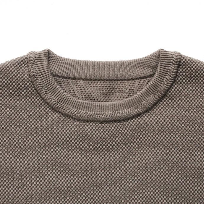 153610016 crepuscule / 2003-001 Moss stitch L/S sweat - Gray 鹿の子編みクルーネックプルオーバー グレー<img class='new_mark_img2' src='//img.shop-pro.jp/img/new/icons47.gif' style='border:none;display:inline;margin:0px;padding:0px;width:auto;' /> 02