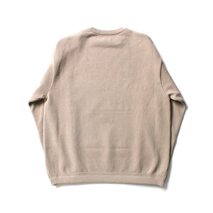 153612671 crepuscule / 2003-003 Moss stitch crew slit - Beige 鹿の子編みクルーネックプルオーバー ベージュ 02