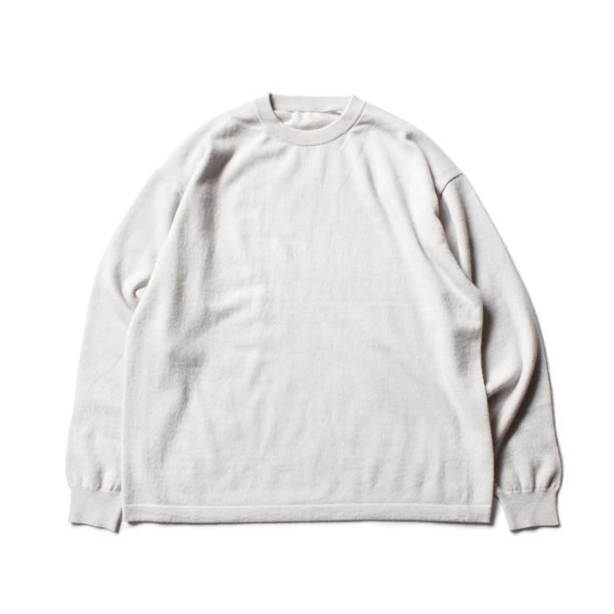 153685997 crepuscule / 2003-009 Cashmere crew - White カシミアニットクルーネックプルオーバー ホワイト 01