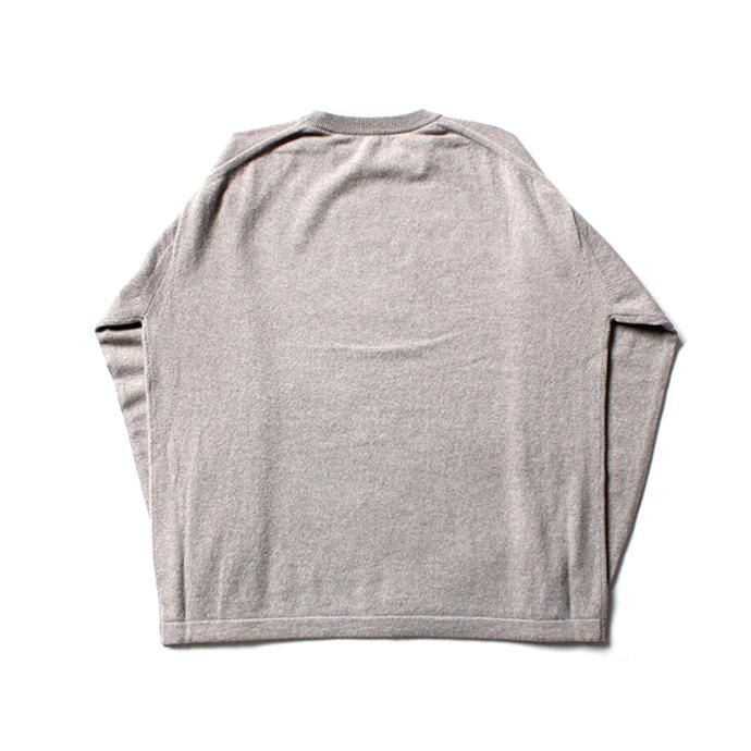 153686222 crepuscule / 2003-009 Cashmere crew - Beige カシミアニットクルーネックプルオーバー ベージュ 02