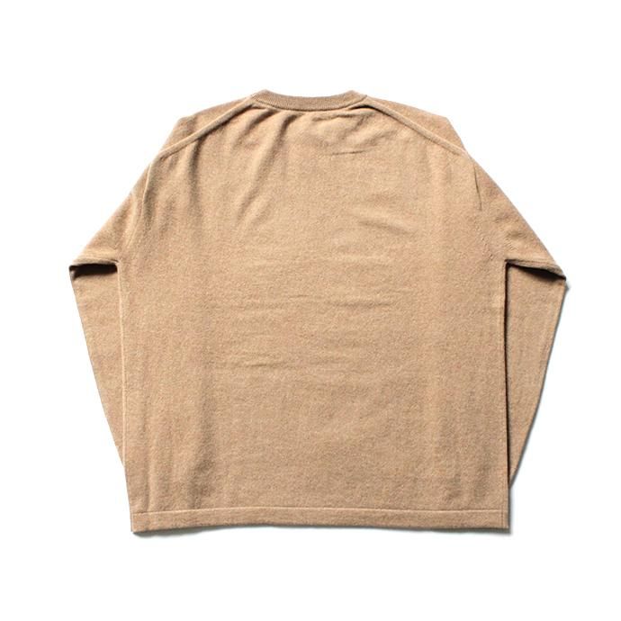153686346 crepuscule / 2003-009 Cashmere crew - Camel カシミアニットクルーネックプルオーバー キャメル 02