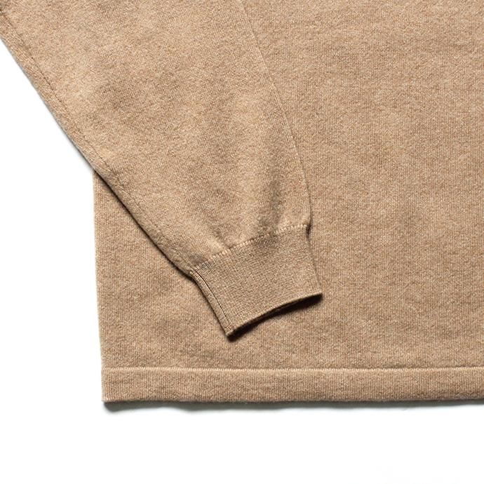 153686346 crepuscule / 2003-009 Cashmere crew - Camel カシミアニットクルーネックプルオーバー キャメル 02