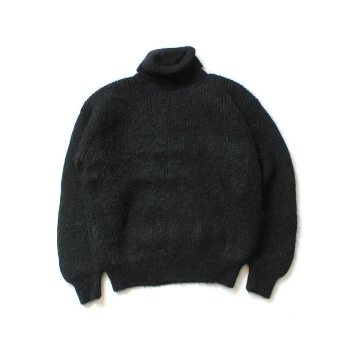 153755180 blurhms ROOTSTOCK / Kid Mohair Alpaca Wool Knit Turtle-neck P/O - Black ROOTS-RKAW19AW037F20 01