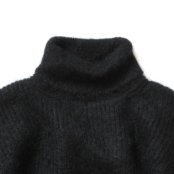 153755180 blurhms ROOTSTOCK / Kid Mohair Alpaca Wool Knit Turtle-neck P/O - Black ROOTS-RKAW19AW037F20 02