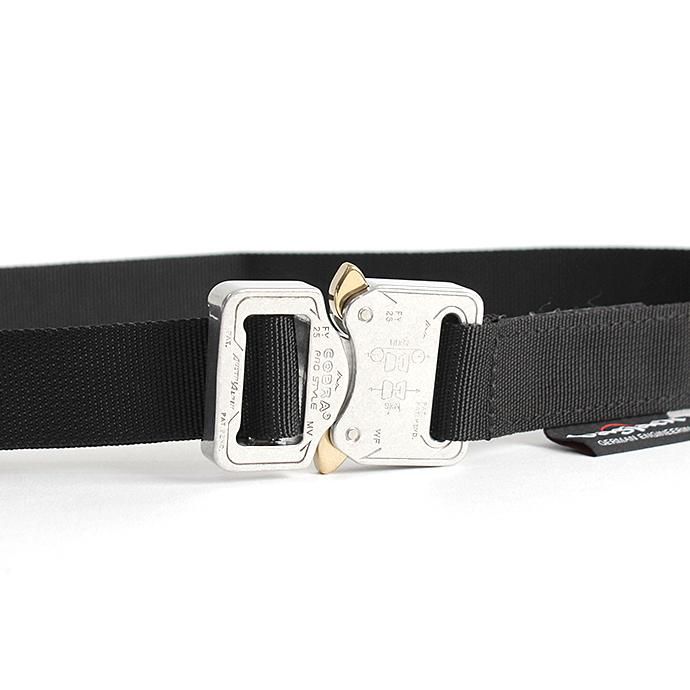 153924208 bagjack / Belt 25mm - Black Polished Cobra バッグジャック ベルト ブラック/シルバー 02