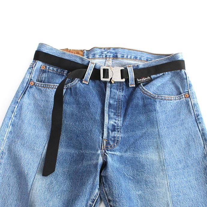 153924208 bagjack / Belt 25mm - Black Polished Cobra バッグジャック ベルト ブラック/シルバー 02