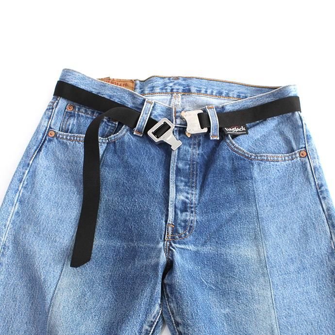 153924208 bagjack / Belt 25mm - Black Polished Cobra バッグジャック ベルト ブラック/シルバー 02