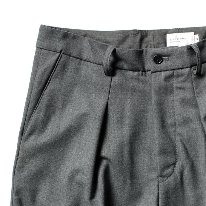 153992488 STILL BY HAND / PT07203 ウールキュプラ ワイドスラックス - Grey 02