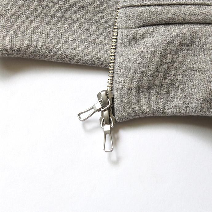 154024503 STILL BY HAND / CS06203 ジップフロント 度詰めスウェットパーカー - Heather Grey 02