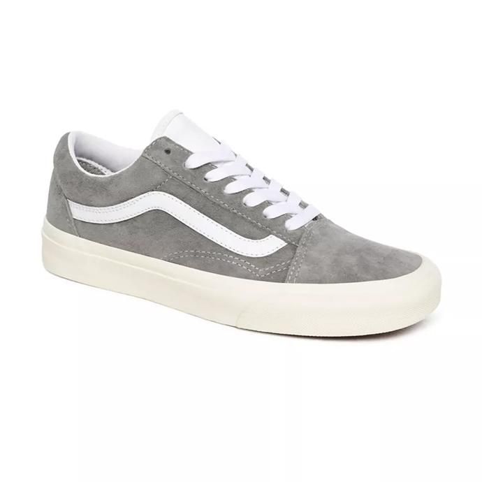 154042782 VANS / Pig Suede Old Skool - Drizzle / Snow White ヴァンズ スウェードオールドスクール グレー VN0A4BV518P 02