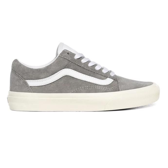 154042782 VANS / Pig Suede Old Skool - Drizzle / Snow White ヴァンズ スウェードオールドスクール グレー VN0A4BV518P 02