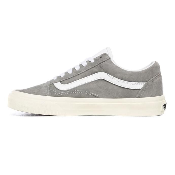 154042782 VANS / Pig Suede Old Skool - Drizzle / Snow White ヴァンズ スウェードオールドスクール グレー VN0A4BV518P 02
