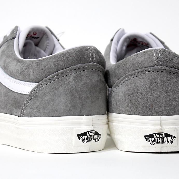 154042782 VANS / Pig Suede Old Skool - Drizzle / Snow White ヴァンズ スウェードオールドスクール グレー VN0A4BV518P 02
