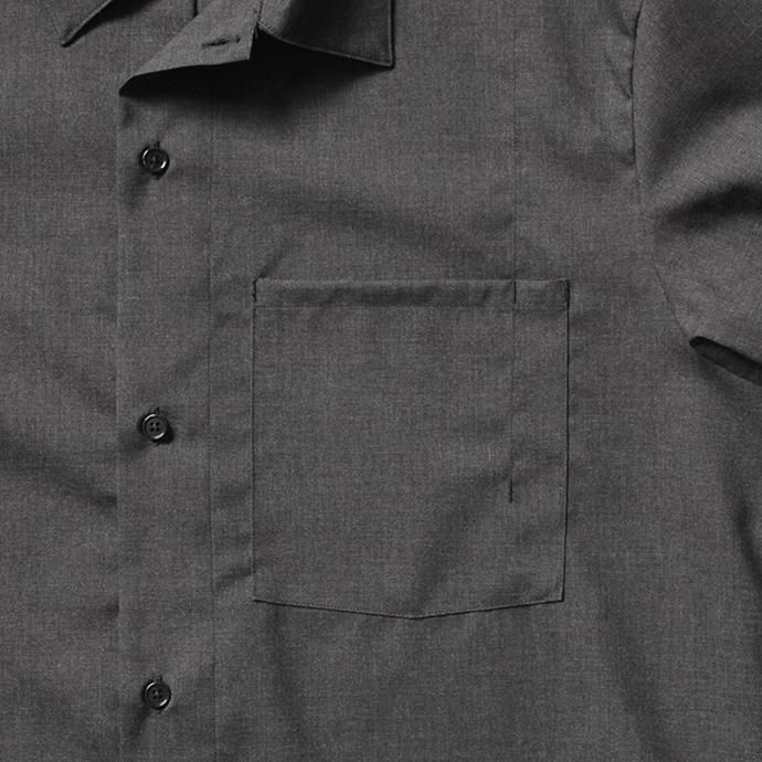 154269258 STILL BY HAND / SH02203 ウォッシャブルウール レギュラーカラーシャツ - Charcoal 02