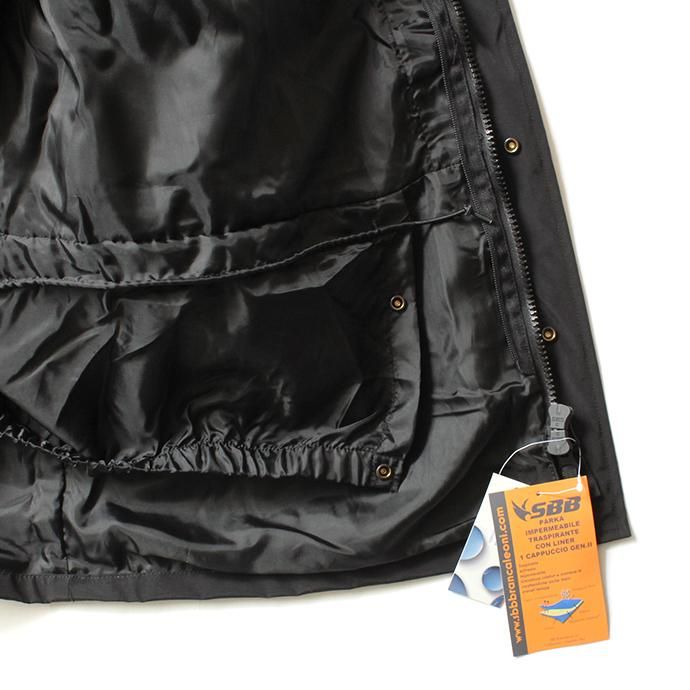 154310223 SBB / Parka imp. trasp. con liner - Black ECWCSスタイル防水透湿パーカー ブラック 02