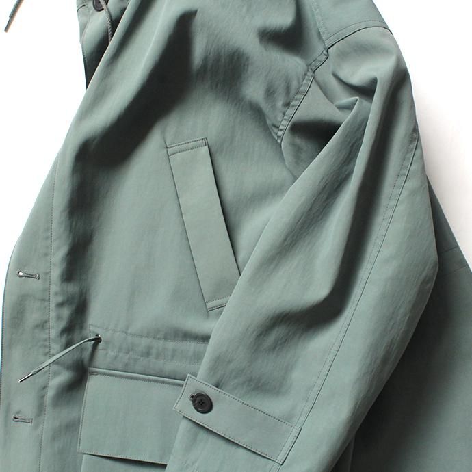 154353555 STILL BY HAND / CO03203 ナイロンフーデッドコート - Khaki 02
