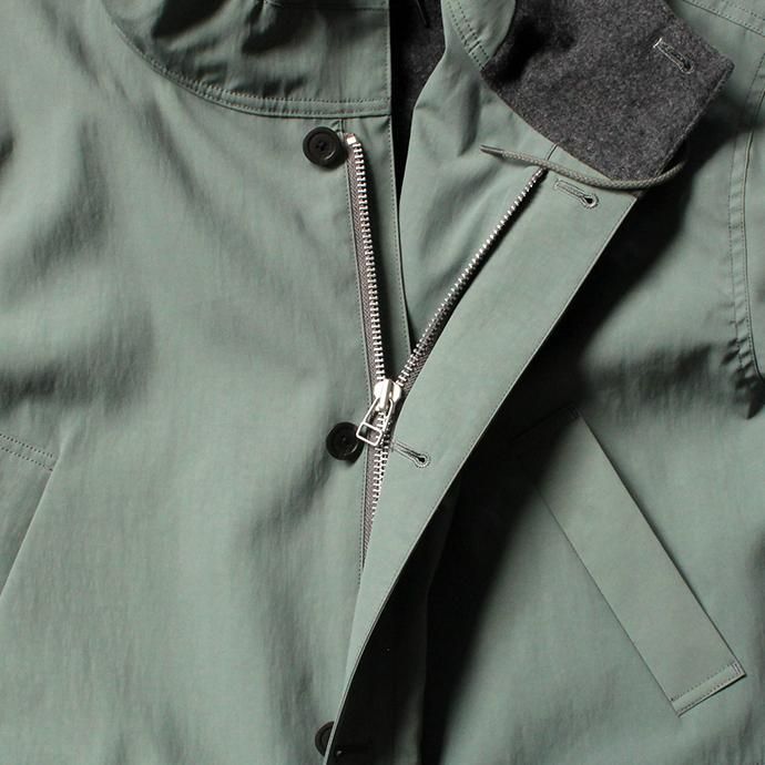 154353555 STILL BY HAND / CO03203 ナイロンフーデッドコート - Khaki 02
