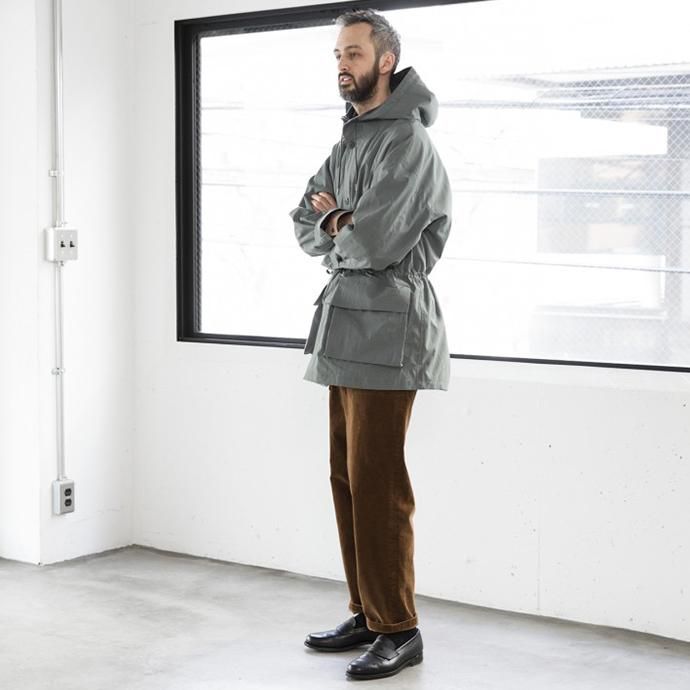 154353555 STILL BY HAND / CO03203 ナイロンフーデッドコート - Khaki 02