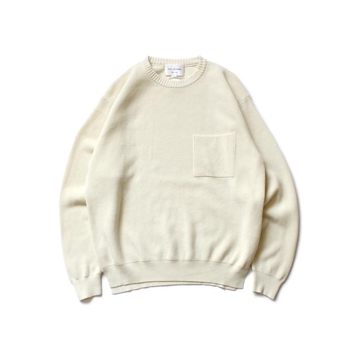 154365062 STILL BY HAND / KN02203 コットンウール クルーネックセーター - Cream 01