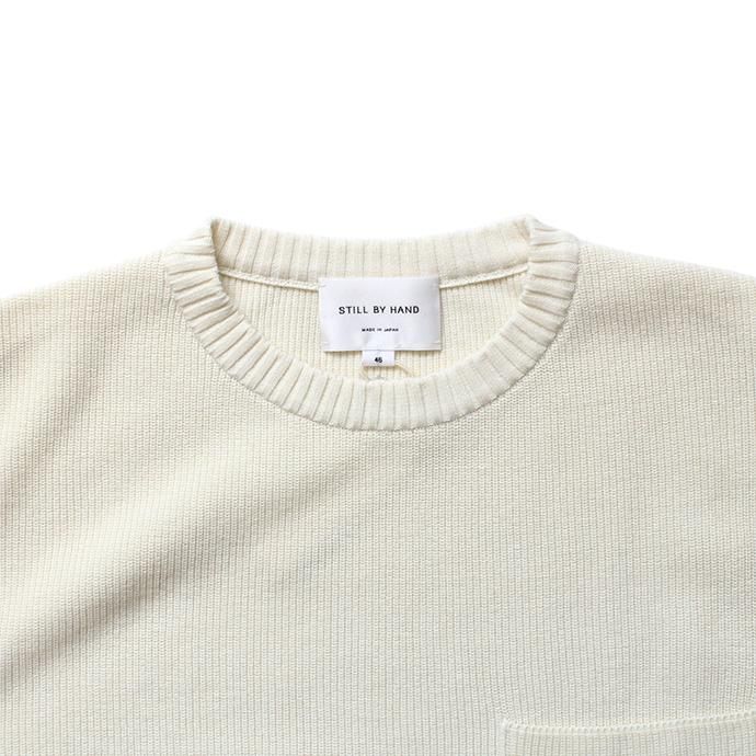 154365062 STILL BY HAND / KN02203 コットンウール クルーネックセーター - Cream 02