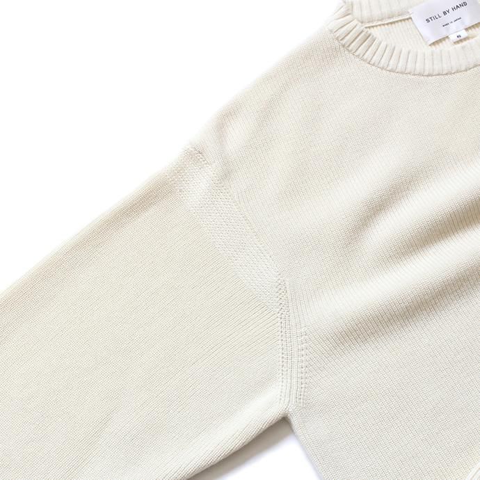 154365062 STILL BY HAND / KN02203 コットンウール クルーネックセーター - Cream 02
