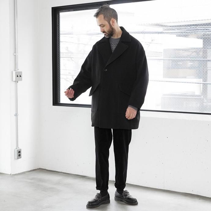 154398046 STILL BY HAND / CO05203 ウール ラペルドコート - Black 02