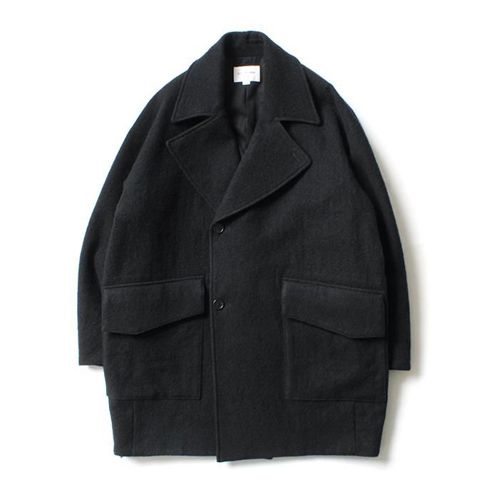 154398046 STILL BY HAND / CO05203 ウール ラペルドコート - Black 02