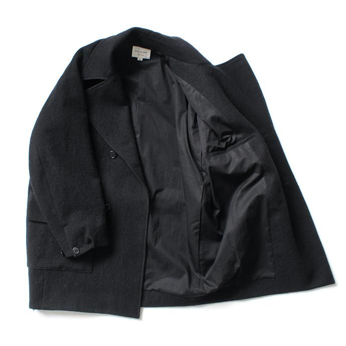 154398046 STILL BY HAND / CO05203 ウール ラペルドコート - Black 02