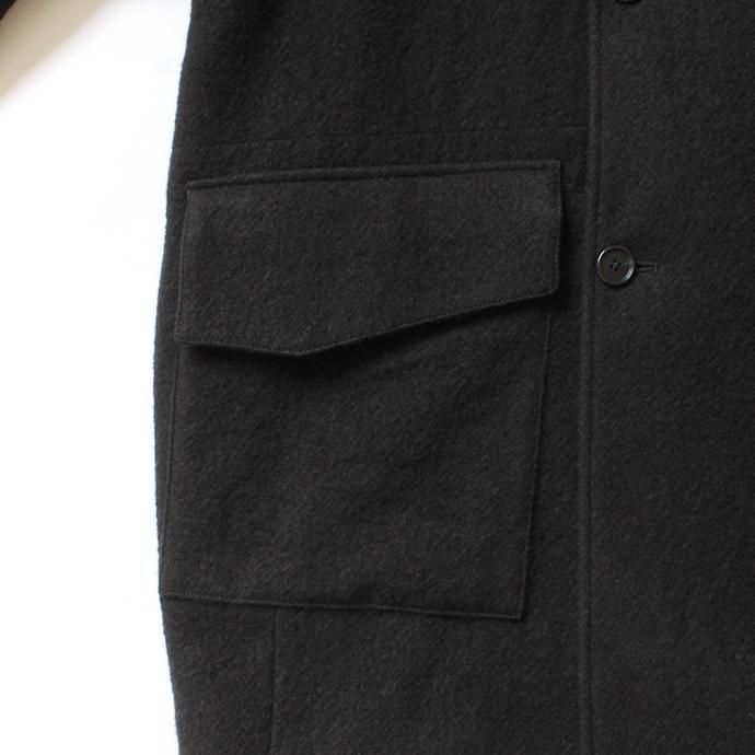 154398046 STILL BY HAND / CO05203 ウール ラペルドコート - Black 02