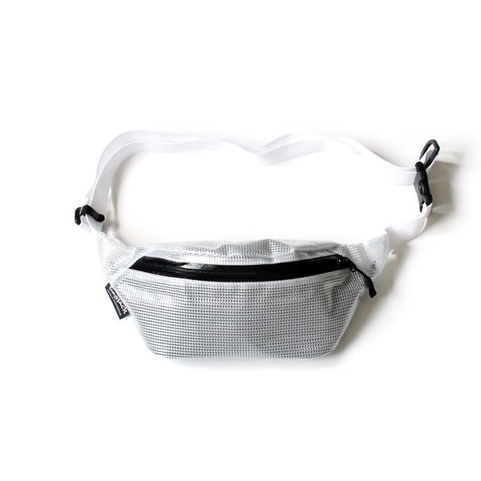 154410833 bagjack / Hipbag - Tarpaulin Tranparent Check White バッグジャック ヒップバッグ クリアターポリン 01