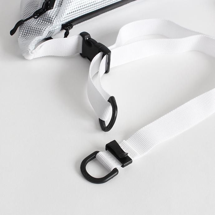 154410833 bagjack / Hipbag - Tarpaulin Tranparent Check White バッグジャック ヒップバッグ クリアターポリン 02