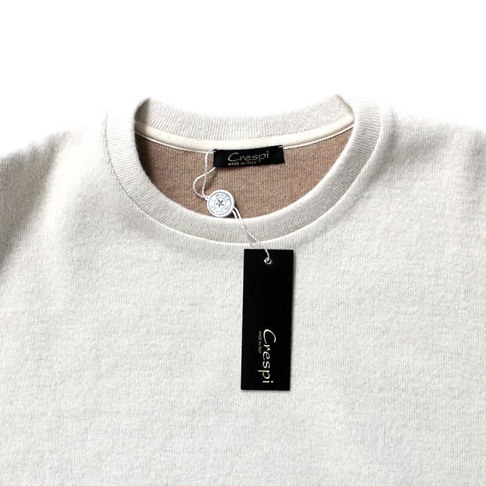 154420507 CRESPI / Lambswool/Cotton Crew Neck - Ivory ラムズウールコットン クルーネックカットソー アイボリー 02