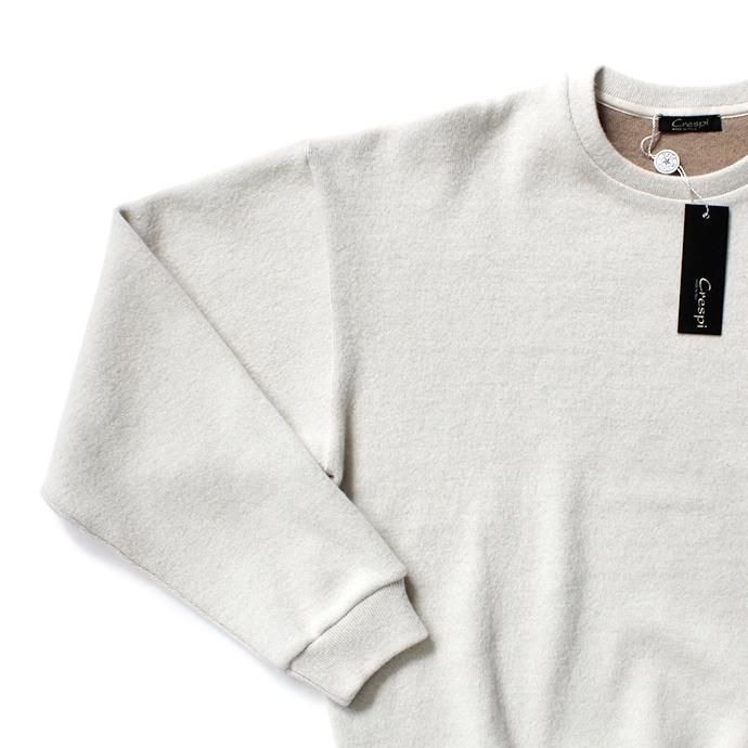 154420507 CRESPI / Lambswool/Cotton Crew Neck - Ivory ラムズウールコットン クルーネックカットソー アイボリー 02