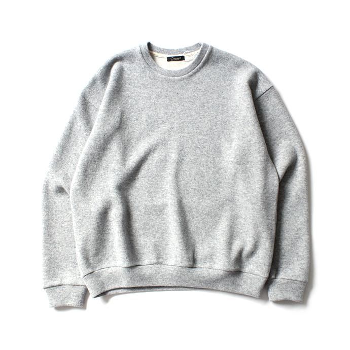 154425268 CRESPI / Lambswool/Cotton Crew Neck - Grey ラムズウールコットン クルーネックカットソー グレー 01