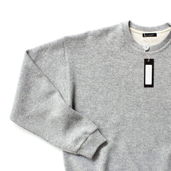 154425268 CRESPI / Lambswool/Cotton Crew Neck - Grey ラムズウールコットン クルーネックカットソー グレー 02