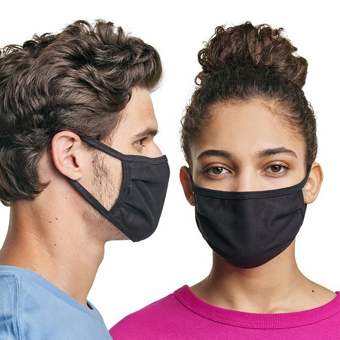 154490633 Hanes / Wicking Cotton Mask - Black ヘインズ マスク 日本未発売 ブラック 02