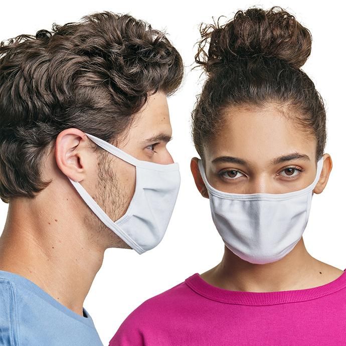 154490700 Hanes / Wicking Cotton Mask - White ヘインズ マスク 日本未発売 ホワイト 02