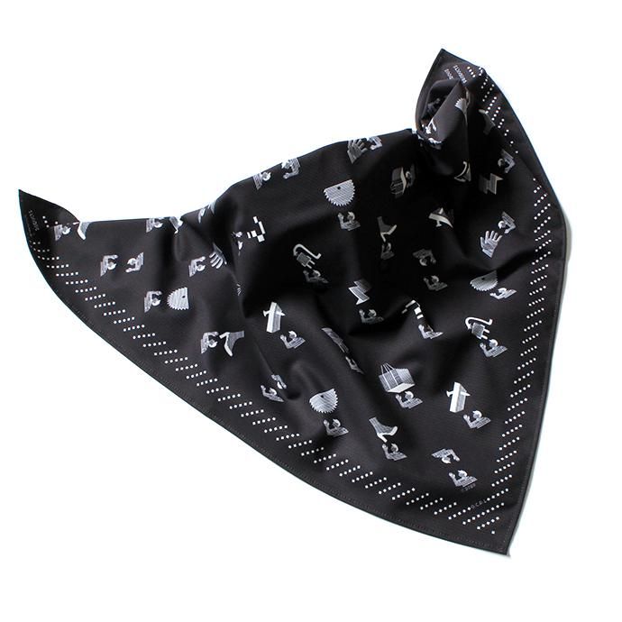 154553666 O-(オー)/ BANDANA Square-Black バンダナ スクエア ブラック 21W-09 02
