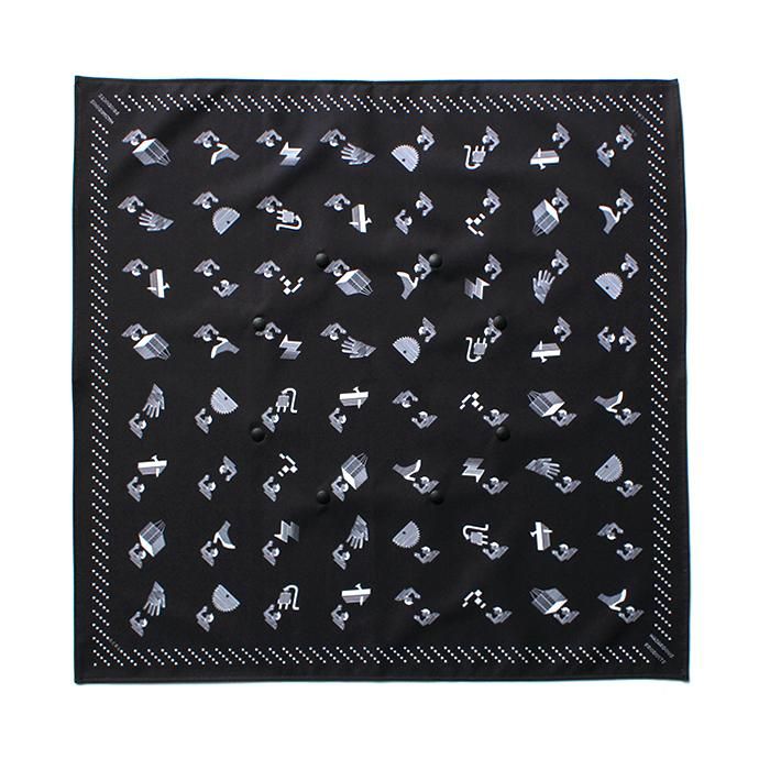 154555275 O-(オー)/ BANDANA Human-Black バンダナ ヒューマン ブラック 21W-09 02