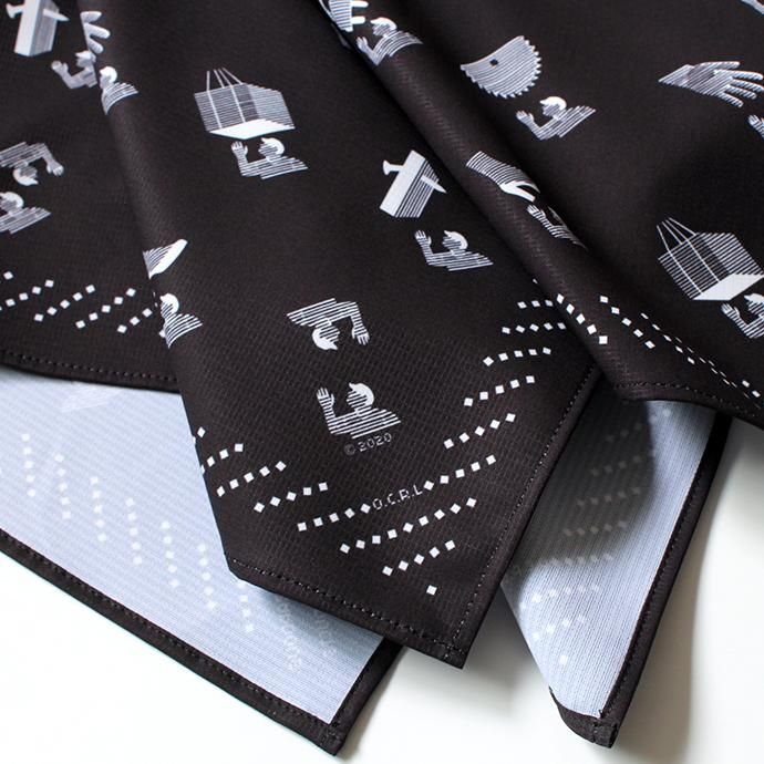 154555275 O-(オー)/ BANDANA Human-Black バンダナ ヒューマン ブラック 21W-09 02