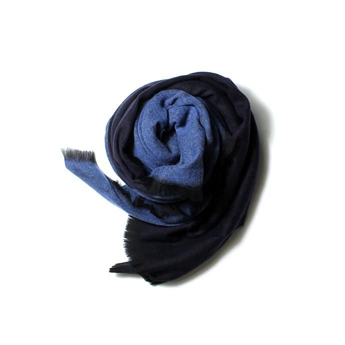 154603681 STILL BY HAND / 大判ストール GD01203 - Blue/Navy 02