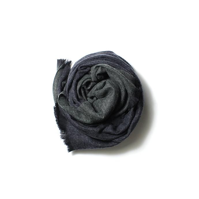 154604185 STILL BY HAND / 大判ストール GD01203 - Khaki/Charcoal 02