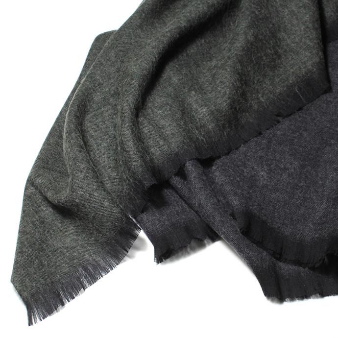 154604185 STILL BY HAND / 大判ストール GD01203 - Khaki/Charcoal 02