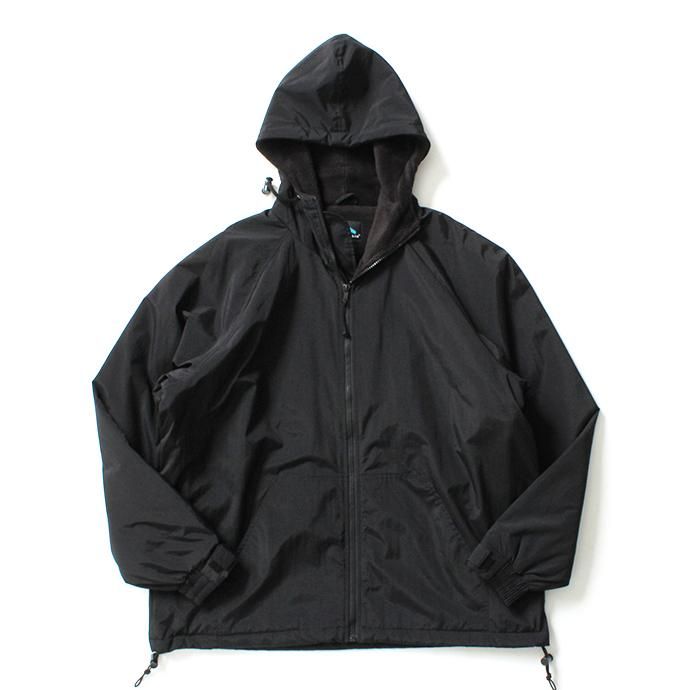 154670635 Tri-Mountain / Conqueror - Black/Black フリースライニングナイロンシェルパーカー ブラック 01