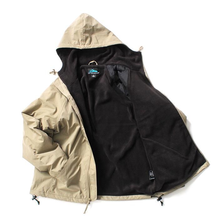 154670729 Tri-Mountain / Conqueror - Khaki/Black フリースライニングナイロンシェルパーカー ベージュ 02