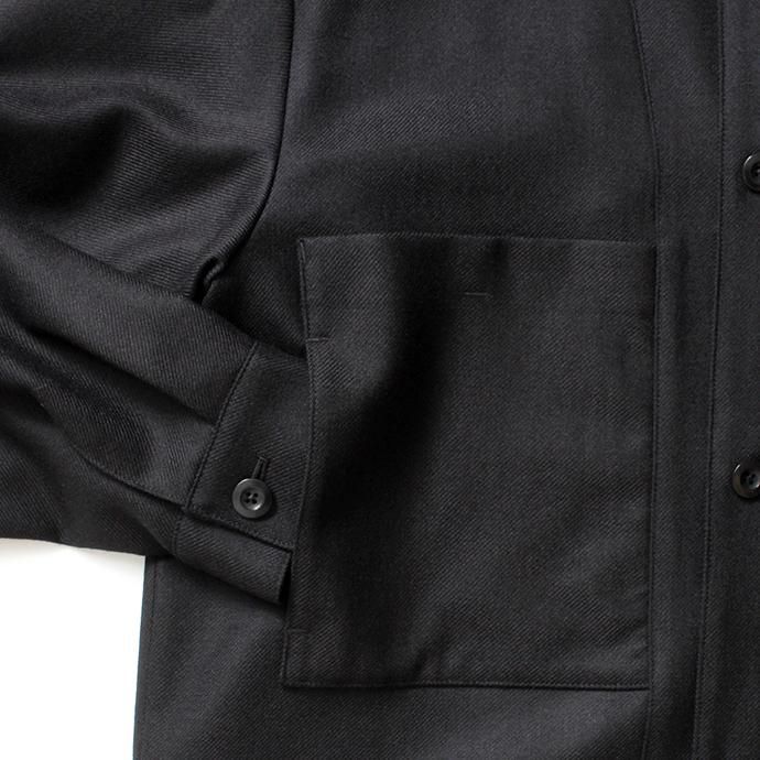 154686913 STILL BY HAND / BL02204 ウール カバーオールジャケット - Black 02